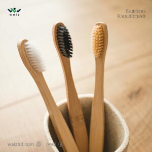 Natural Bamboo Toothbrush - 6 Pcs Set
