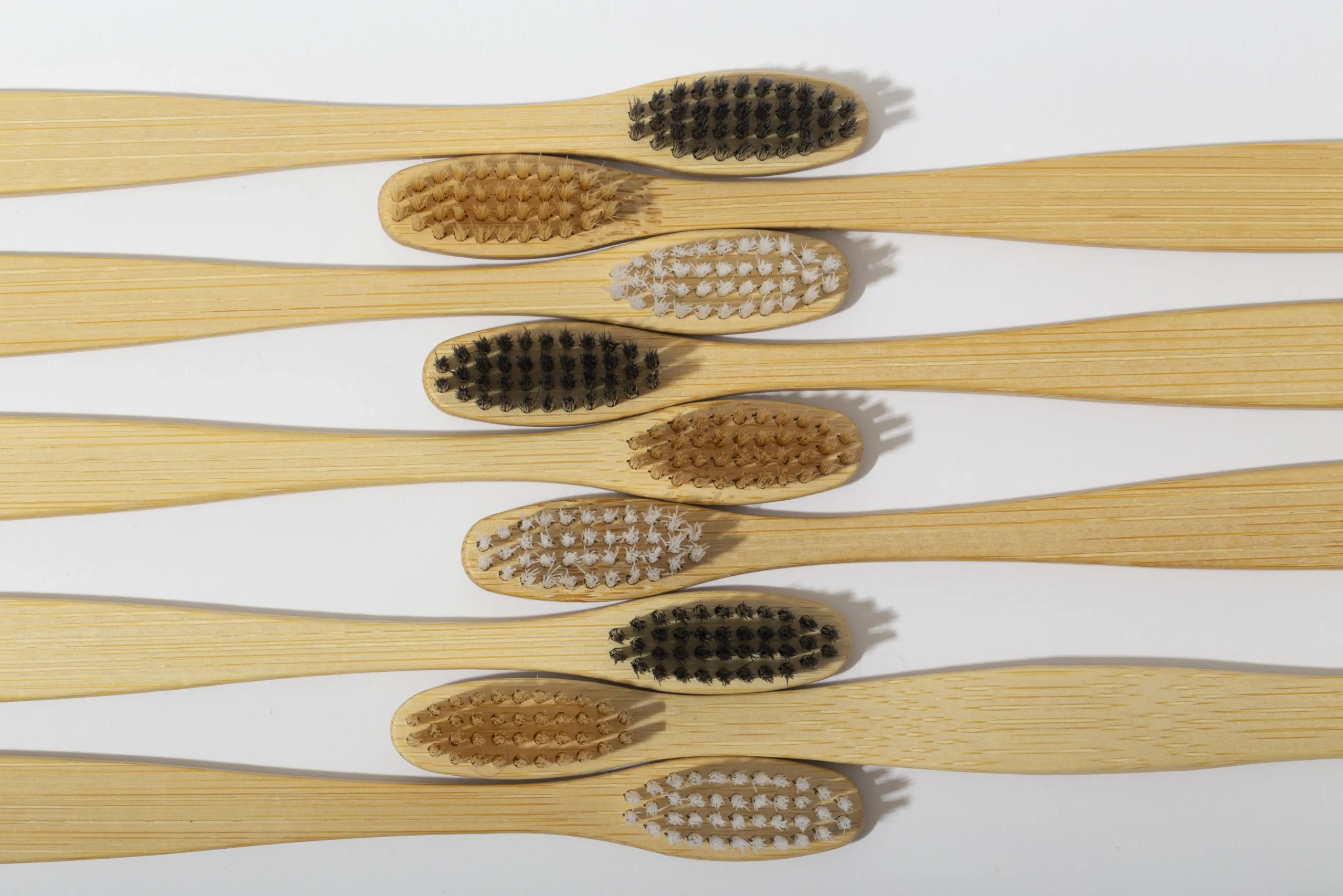 Premium Adult Bamboo Toothbrush Set – Eco-Friendly Pack of 6 (3 colour) - Image 3